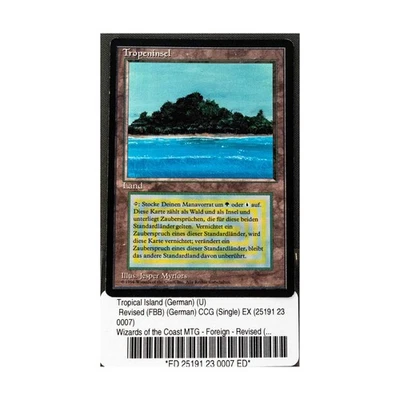 WOTC MtG FBB German Tropical Island (German) (U) EX - Image 1 of 2