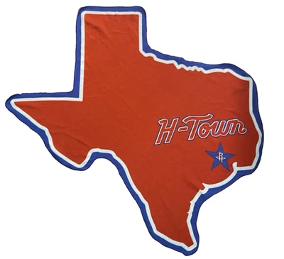 Houston Rockets 2023-24 City Edition Hometown Heroes Fleece Blanket. Texas Shape - Image 1 of 4