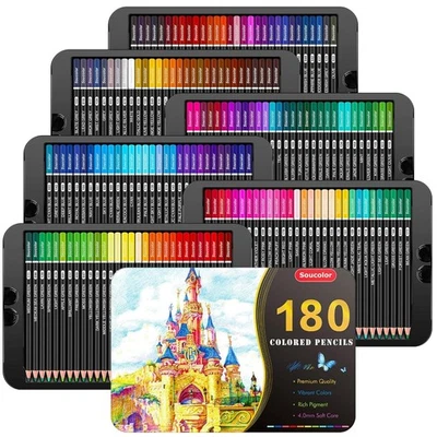 Vibrant 180-Color Sketching Pencils - Soft Core, Ideal for Artists & Beginners - Image 1 of 4