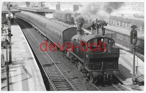 Railway Photo GWR 61xx 6168 Southall 1956 Great Western 2-6-2T Loco - Picture 1 of 1