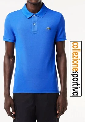 POLO LACOSTE SLIM FIT IN PETIT PIQUÈ MANICA CORTA PH4012-00-IXW col. blu/azzurro - Immagine 1 di 4