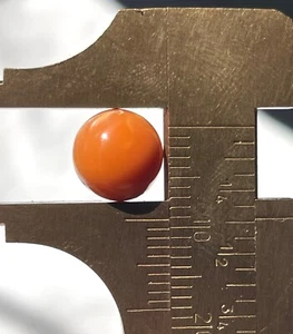 5.4ct Orange Natural Conch Pearl With Perfect Round Shape - Picture 1 of 10