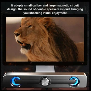 For Computer TV PC Laptop Wired/Wireless Speaker Soundbar Stereo Bass Subwoofer - Imagen 1 de 12