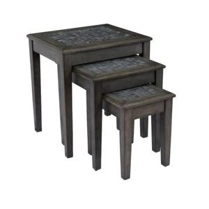 Baroque Nesting Tables with Mosaic Tile Inlay (Set of 3) - Picture 1 of 4
