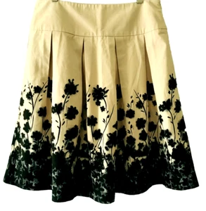 Sussan Fit and Flare Floral Pleat Skirt Size 10 Cotton - Picture 1 of 6