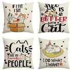4 Pack Pillow Covers For Cat Lover - Pillow Shams ONLY