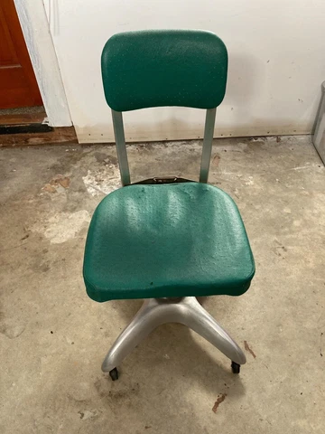 Mid Century General Fireproofing Company Office Chair w Aluminum Propeller Base Cover