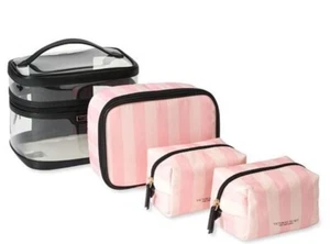 VICTORIA'S SECRET 4-IN-1 TRAIN CASE COSMETIC TRAVEL MAKEUP BEAUTY BAG GIFT SET - Picture 1 of 3