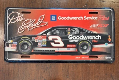 DALE WONHARDT #3 GOODWRENCH SERVICE PLUS MATRÍCULA DE METAL NASCAR DE COLECCIÓN 6"X 12" Foto 1 de 4