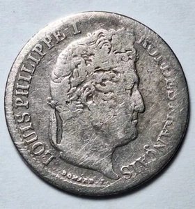 1833 1/2 franc silver coin France - Picture 1 of 2