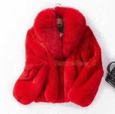 Womens Winter Warm Faux Fur Parka Coat Thicken Fur Collar Short Jacket Outwear - Image 1 of 4