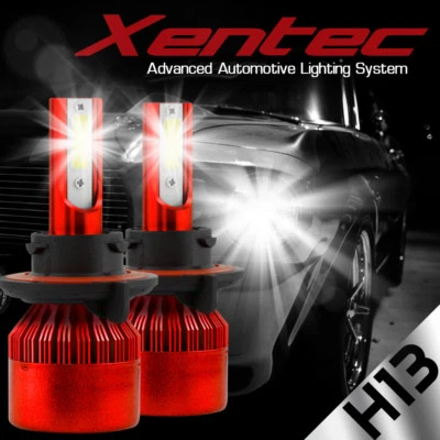 XENTEC LED HID Headlight Conversion kit H13 9008 6000K 2005-2012 d Mustang - Image 1 of 4