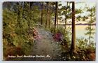Boothbay Harbor Maine~indian Trail~path Along Water~1910 Postcard