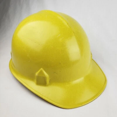 Gorra de seguridad vintage Jackson Products fibra de vidrio sombrero duro amarillo viejo acero trabajador Foto 1 de 4