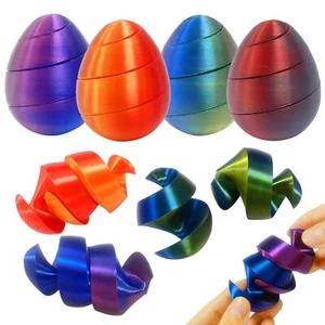 4 Pcs 3D Printed Spiral Egg Fidget Toy Pass Through Stress Relief Desk Toy Fi... - Picture 1 of 6