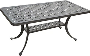 Crosley Furniture Sedona Solid-Cast Aluminum Outdoor Cocktail Table, Black - Picture 1 of 3