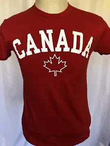 Graphic T Shirt "CANADA" Red Cotton, Mens Small - Picture 1 of 4