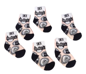 6 Pairs Baby Socks with CATS Toddler Girl Animal Booties No 1-2T Sock it to Me - Picture 1 of 4