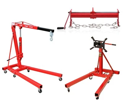 Motorständer Motorhalter 900 KG + Motorkran 2 t + Balancierer Motorheber 450 - Bild 1 von 4