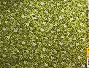 Fabric Traditions~Light Green Floral Blender~100% Cotton Quilt Fabric~NEW - Picture 1 of 4