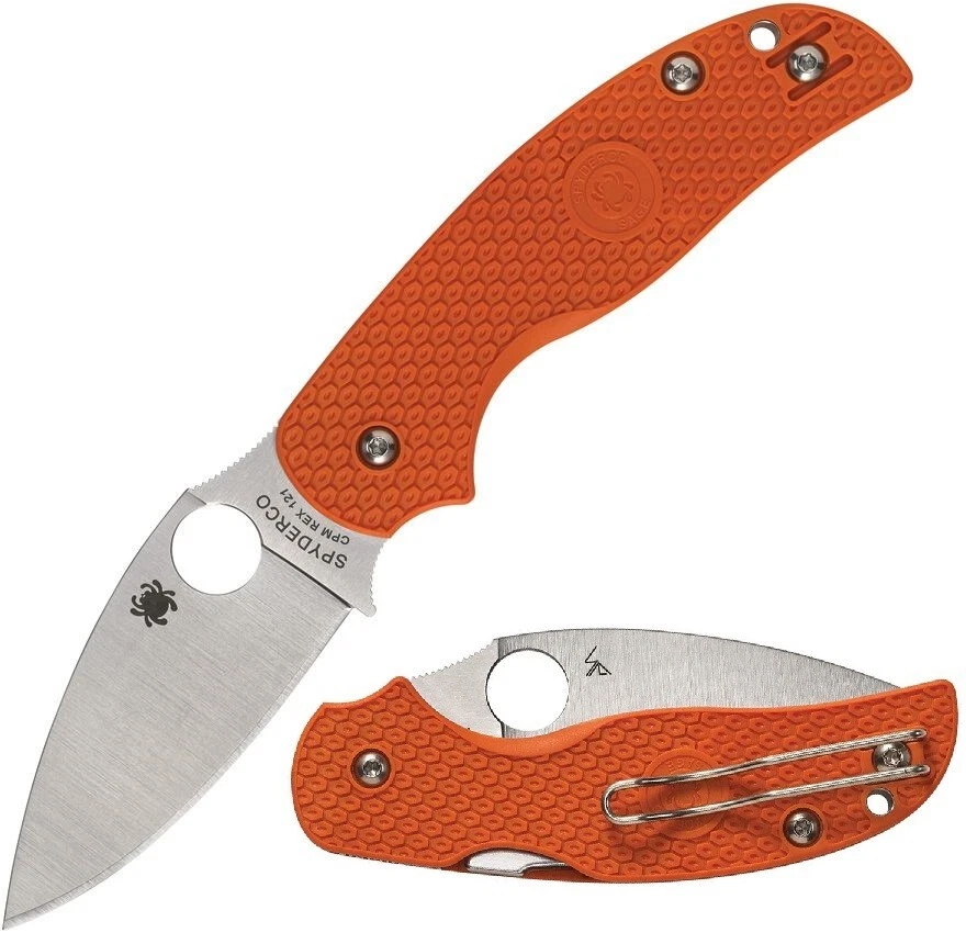 Spyderco Sage 5 Lightweight Folding Knife 3" Blade Orange FRN Handle C123BORP