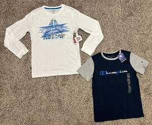 New Reebok & Champion Big Boys 2-PACK Tee T-Shirt Size 14-16 (U2) - Picture 1 of 5