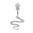 Jewelry Snake Belly Button Ring Navel Rings Belly Bar 14G 316L Surgical Steel