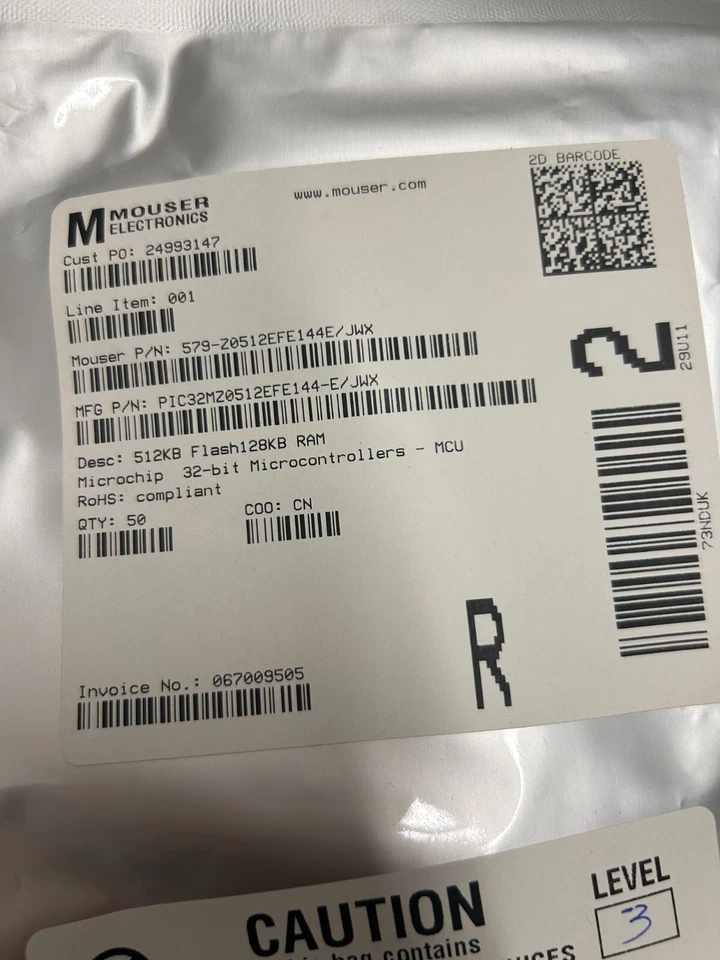 PIC32MZ0512EFE144T-E/JWX - Image 1 of 4