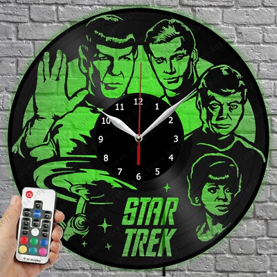 LED Clock Star Trek Vinyl Record Wall Clock Led Light Wall Clock 4116 - Image 1 of 4
