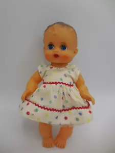 Vintage Baby Doll Drink Wet Made in Japan Handmade Dress Slip Pants 9" - Picture 1 of 13