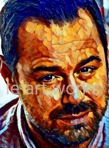 DANNY DYER EASTENDERS MICK CARTER PRINT of ORIGINAL ACRYLIC UNIQUE ART 50x70cm - Picture 1 of 2