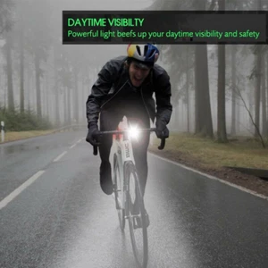 LED Bicycle Light Set, USB Battery Bicycle Front Light and Rear Light - New - Picture 1 of 17