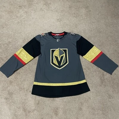 Adidas Vegas Golden Knights Authentic Sewn-On Hockey Jersey - Black - Men’s 46 - Image 1 of 4