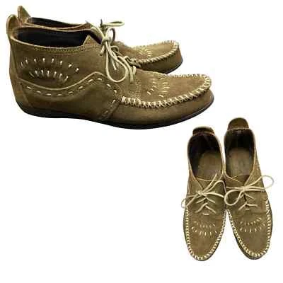 Botines mocasín con cordones Minnetonka vintage suelas de goma / para mujer 7” Foto 1 de 4