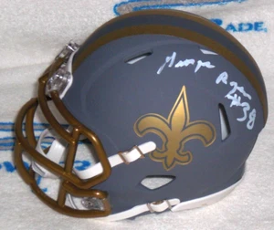 GEORGE ROGERS SIGNED NEW ORLEANS SAINTS SLATE MINI HELMET Redskins - J.S.A. Cert - Picture 1 of 5