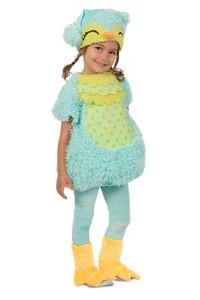 Premium Night Owl Child Baby Toddler Girls Costume NEW Blue - Picture 1 of 1