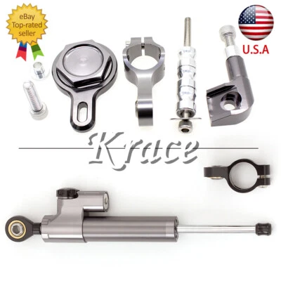 Soporte de montaje de soporte de amortiguador de dirección CNC para YZF R1 1998 1999 2000 2001 Foto 1 de 4