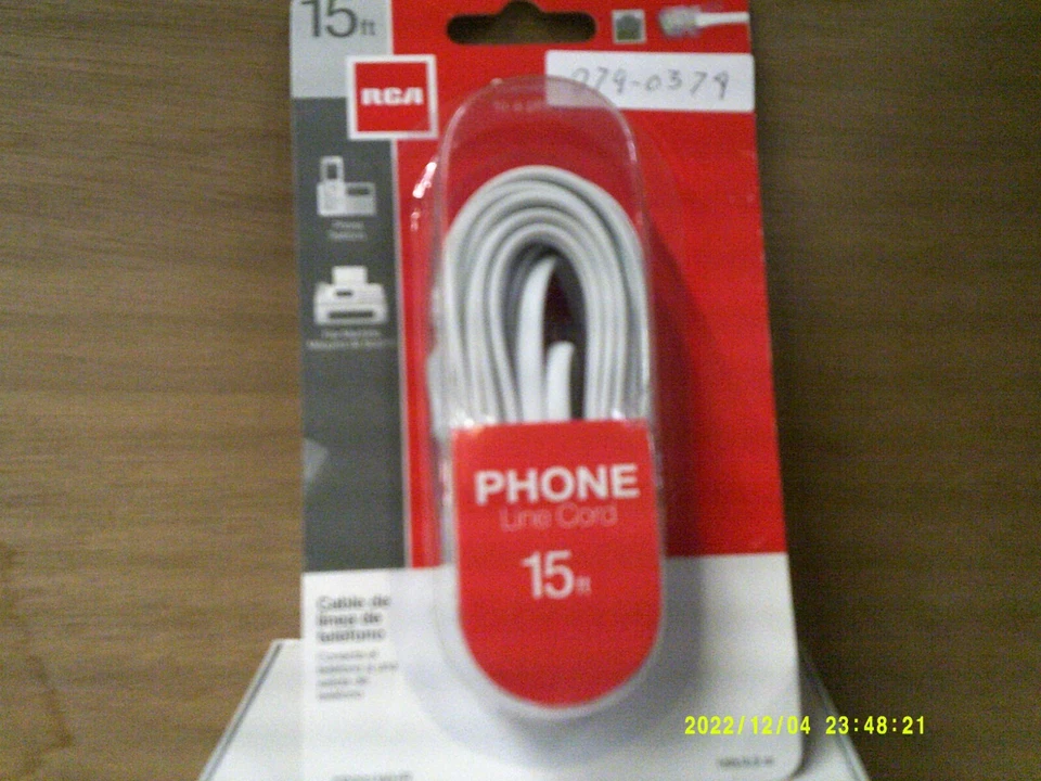 RCA 15 Ft. Phone Line Cord - White - Image 1 of 1