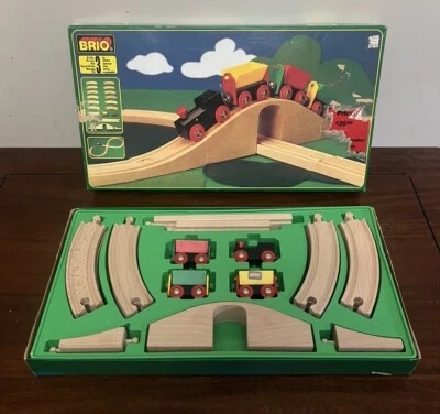 BRIO 33125 Wooden Train Set Made in Sweden Vintage Bridge Complete - Image 1 of 4