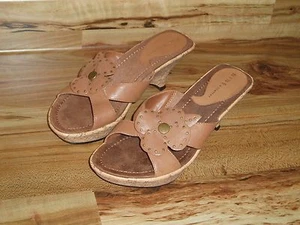NINE & Company - Leather Wedge Heel Sandals - Sz. 9M - Worn Once - Picture 1 of 6