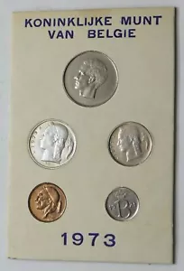 1973 BELGIUM - OFFICIAL SPECIMEN FLEUR DE COINS FDC SET (5) - DUTCH LEGEND - Picture 1 of 5