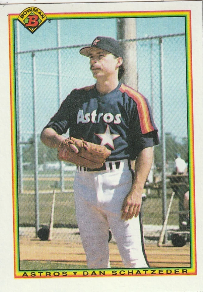 FREE SHIPPING-MINT-1990 Bowman Dan Schatzeder #69 ASTROS PLUS BONUS CARDS - Image 1 of 1