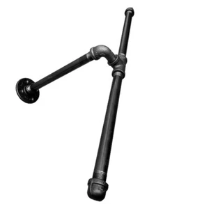 Eisen Aufhänger Hängestangen Industrie Rohr Kleiderständer Wandmontage Kleidungsstück - Bild 1 von 12