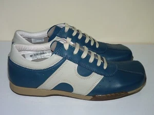 Men's BLOX Real Leather Trainers Sneakers Shoes Blue/White UK 9 RRP £40 - Picture 1 of 9