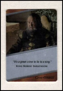 Game of Thrones Iron Anniversary Expressions 13 King Robert Baratheon METAL card - Picture 1 of 2