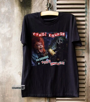 Cyndi Lauper - The Goonies 'R' Good Enough Album Black T-shirt Size S-5XL - Image 1 of 4