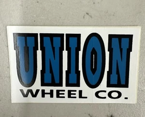 Rare Darker Blue UNION WHEEL CO. SKATEBOARD STICKER - Picture 1 of 4