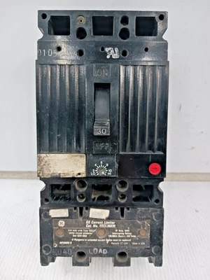 Protector de circuito de motor GE 30 amperios 3P 600V TEC36030 con limitador de corriente TECL36030 Foto 1 de 4