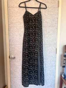 Foxblood X Eliza Sidney Dress With Side Slit Safety Pins Maxi Small Goth - Picture 1 of 5