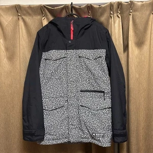 Burton Covert Jacket 2022 Mens in True Black PJ Print M Size - Picture 1 of 20